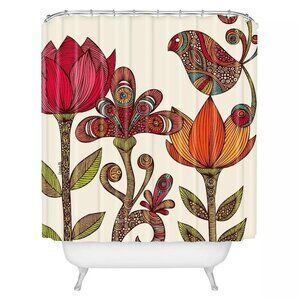 Deny Designs In The Garden Multicolor Microfiber Shower Curtain 71" x 74" NWOT